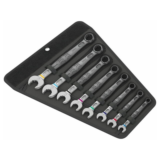 Wera Joker Ensemble de Clés à Molette 8 SAE - Ensemble de 8 Pcs
