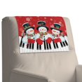 thumbnail image 7 of TSOVTHRID Snowman Piano Snowflake Print Recliner Headrest Protector Non Slip Sofa Headrest Cover for Furniture Slipcovers 17x27in PU Leather Couch Head Rest Covers for Home Christmas Decor, 1 Piece, 7 of 7