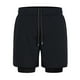 thumbnail image 1 of pstuiky Pantalones cortos deportivos, Pantalones cortos deportivos de verano dos en uno para hombre, para correr, entrenar y fitness, con cuadros pequeños y lisos., 1 of 2