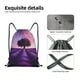 thumbnail image 4 of Fotbe Lavender Field Sunset Bolsa Mochila con Cordón Estampada, Bolsa de Gimnasio Deportiva, Bolsa Cinch, Bolsa con Cordón para Hombres y Mujeres-Medium, 4 of 6