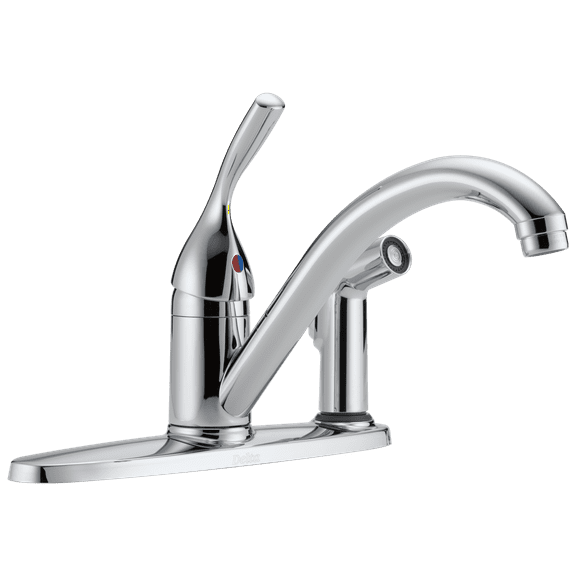 Delta Faucet Company 300-DST Classic Single Handle Kitchen Faucet With Side Sprayer