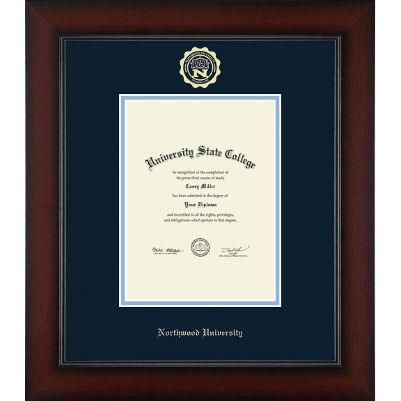 Northwood University in Michigan Diploma Frame, Document Size 8" x 6"