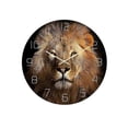 thumbnail image 1 of Creative Acrylic Clock Lion Pattern Uv Printed Wall Clock Household Bedroom Hanging Bar Decor Without Battery, 1 of 3