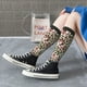 thumbnail image 5 of Fotbe Leopard Dots Calcetas Divertidas Estampadas para Hombre y Mujer, Calcetas de Algodón hasta la Rodilla para Caminar, Correr, Enfermería y Embarazo, 5 of 6