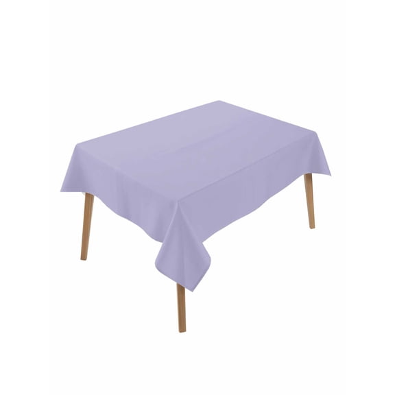 Pure Lavender Rectangle Tablecloth, Simple Solid Color Waterproof & StainResistant Tablecloth, Washable Oil-proof Table Cover for Dining/Party/Wedding/Camping/Buffet 60x84 In