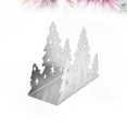 thumbnail image 3 of Servilletero plano de acero inoxidable con diseño de árbol de Navidad, soporte para pañuelos, soporte para toallas de papel para la decoración de la mesa del hogar, 3 of 5