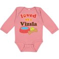 thumbnail image 3 of Inktastic Vizsla Loved By A (Dog Breed) Boys or Girls Long Sleeve Baby Bodysuit, 3 of 5