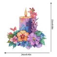 thumbnail image 2 of 5D DIY Diamond Art Decoraciones Mesa Acrílico Forma Especial Vela Flores, 2 of 9