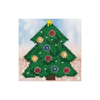 4 Pcs 5D Christmas Diamond Painting Kits DIY Point Drill Diamond Painting  Wind Crystal Wind Chimes Kit Double Sided Snowflake Ornaments with Crystal