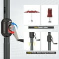 thumbnail image 3 of YODOLLA 15FT Double-Sided Patio Umbrella with Solar Lights, Rectangular Outdoor Umbrella, Red, 3 of 8