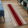 thumbnail image 3 of Simpler Red Line 2'x6' Runner Rugs for Hallway Kitchen Bedside Non Slip Washable, Farmhouse Red Striped Abstract Entryway Rug Runners with Rubber Backing, Long Carpet Runner for Laundry Room, 3 of 8