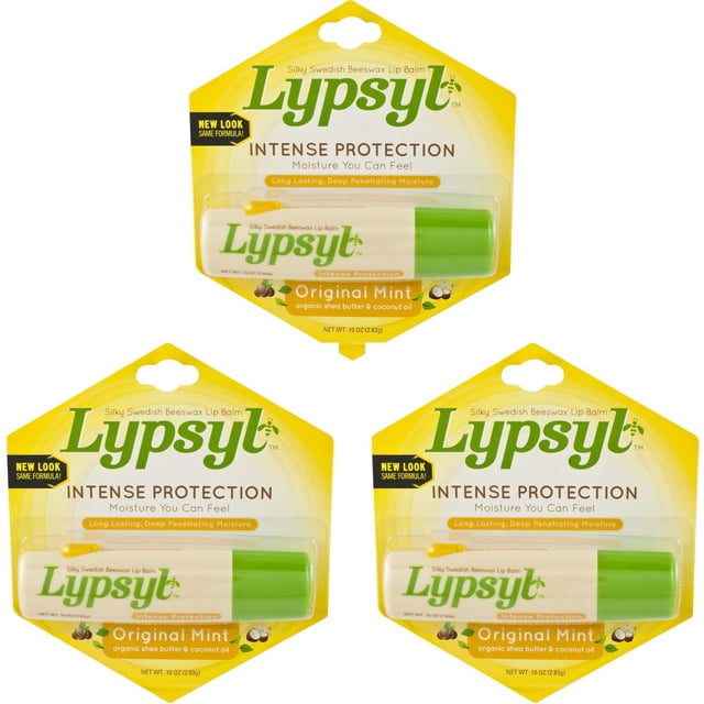 Bálsamo labial Lypsyl Intense Protection Original Mint, paquete de 3