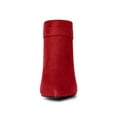 thumbnail image 2 of Unique Bargains Women's Stiletto Heel Chelsea Ankle Booties Red (Size 10), 2 of 8