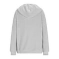 thumbnail image 5 of Wowcloth Women's Hooded Sweatshirt, V-Neck Solid Color Long Sleeve, Casual Comfort Fit for Daily Wear and Outdoor Activities, 5 of 8