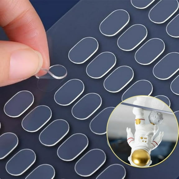 500pcs Museum Gel Glue Dots Clear Removable Gel Glue Dots Double Sided Mounting Putty Stick Tack For Wall Hanging Sticky Dots Tacky Putty Clear Removable Putty 0.31" X 0.51"