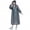 Blue, variant on Adult Raincoat Hooded Mid-Length Long Sleeve Rain Ponchos with Drawstring Waterproof Tear-Resistant Rain Gear for Daily Travel Sunshade