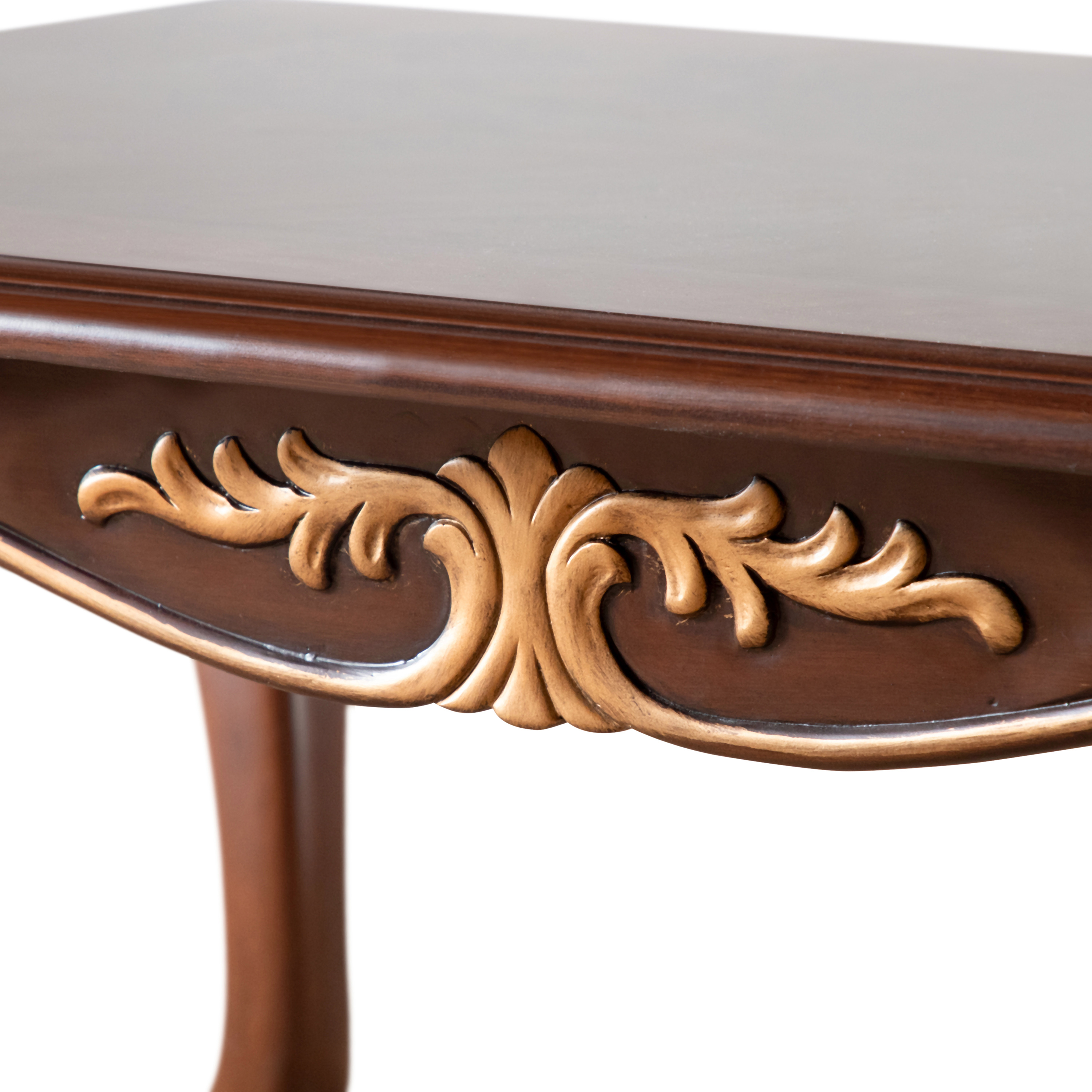 Furniture of America Garien Traditional Solid Wood Coffee Table, Cherry
