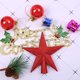 thumbnail image 3 of Yirtree - 2 miniadornos navideños con purpurina para árbol de Navidad, adornos para árbol de Navidad pequeño, estrella de cinco puntas con purpurina, adorno para fiesta, 3 of 8