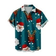 thumbnail image 1 of Camisas Navideñas Para Hombres Botones Casuales Playa Blusa de Manga Corta Con Estampado Sin Posicionamiento Odeerbi  ODB195040, 1 of 5