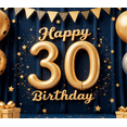 thumbnail image 3 of Decorative Design Happy Birthday Banner Balloon Decoration 30th Birthday Event Banner for Birthday Party Indoor Decoration Party Celebration, 3 of 7
