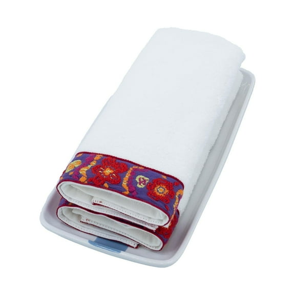 Guest Towels With Floral French Borders Set of 2