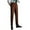 A-Brown, variant on Men's Classic Fit Velvet Dress Pants Slim Fit Comfort Suit Elastic Waist Full Length Pants A-Green