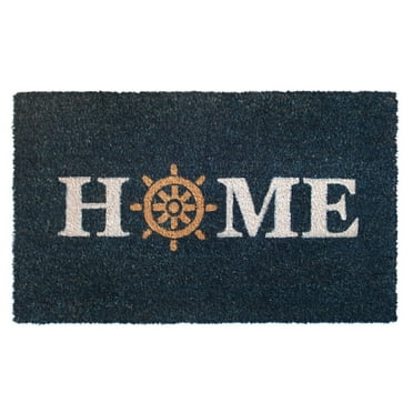 Rugsmith White Machine Tufted Home with Anchor Doormat, 18" x 30"