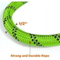 thumbnail image 3 of LAICAIW Rope Dog Leash 6 FT with Comfortable Padded Handle, Highly Reflective Threads Dog Leash for Large Dogs, 1/2 inch, Green, 3 of 7