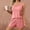 Pink, variant on Purcolt Pajama Set for Women Summer Casual 2 Piece Shirring Sleepwear Pj Sets Comfortable Tank Tops with Shorts Lounge Sets Loose Fit Nightwear