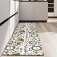 thumbnail image 4 of White Christmas Wreath Pattern Kitchen Rug Mat,Kitchen Runner Rugs Non Skid Washable,Decorative Kitchen Floor Mats for Kitchen,Sink,Laundry,17"X47", 4 of 5