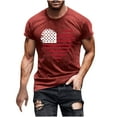 thumbnail image 2 of cllios USA 4th of July Shirts for Men American Flag Short Sleeve Patriotic Independence Day Tee Top Casual Round Neck Workout T Shirts, 2 of 5