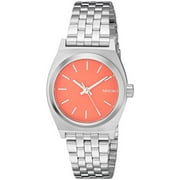 nixon Women's Small Time Teller Watch - Bright Coral, One Size