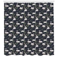 thumbnail image 3 of Ambesonne Swan Shower Curtain, Lilies Cattails Waterfowls, 69"Wx84"L, Multicolor, 3 of 3