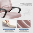 thumbnail image 3 of Silla de oficina DUMOS de respaldo medio, malla con soporte lumbar, rosa, 3 of 5