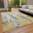 thumbnail image 3 of HomeRoots 622637 5 x 8 ft. Yellow & Ivory Abstract Washable Transitional Indoor & Outdoor Rectangle Area Rug, 3 of 4