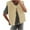 Khaki, variant on Drses Womens Faux Fur Vest Cropped Sleeveless Warm Winter Shaggy Open Front Outerwear Vest