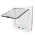 thumbnail image 4 of Puerta con solapa para mascotas, puerta flexible controlable para mascotas de color blanco, puerta flexible para mascotas probada y confiable, 4 of 8