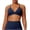 Navy, variant on Women's Triangle Bralettes Plunge Seamless Bras No Underwire Comfortable Everyday V Neck Bralettes with Removable Pad Hot Pink M