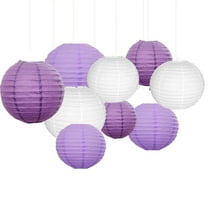 Raindrops  12 Pcs Star Hanging Lamp Lantern Lights Lanterns Paper Purple