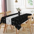 thumbnail image 3 of Duangreer Halloween Rectangle Tablecloth, Black Spiderweb Skull Print, Table Cover with Waterproof Wrinkle Resistant for Party Decors, 60 x 70 Inch, 3 of 6