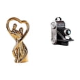 thumbnail image 1 of Estatua de pareja, figura decorativa con forma de cámara, escultura de arte moderno, resina y cerámica, decoración romántica ideal para aniversarios,, 1 of 8