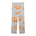 thumbnail image 6 of mgoYE Halloween Family Matching Pajamas Set Button Down Pumpkin Print, 6 of 9