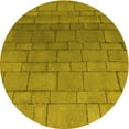 thumbnail image 1 of Ahgly Company Indoor Round Patterned Dark Yellow Green Area Rugs, 8' Round, 1 of 6