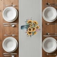 thumbnail image 4 of Table Runner 120 Inches Long for Kitchen Dining, Sunflowers Dresser Scarf Farmhouse, Dining Table Decorations for Wedding/Parties, Spring Botanical Yellow Floral Vases Retro 13 x 120 In, 4 of 8