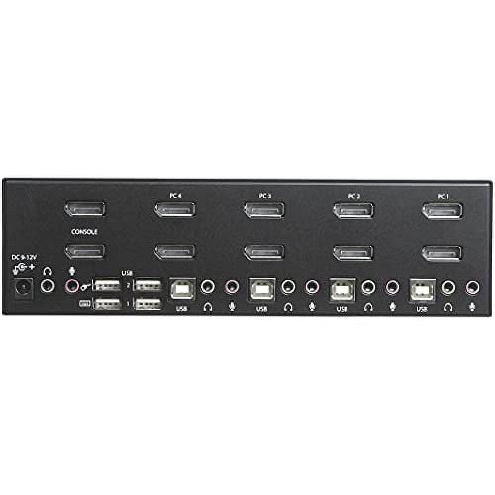 StarTech.com DisplayPort KVM - 4 Port - 4K 60Hz - Dual Monitor KVM - DisplayPort Switch - KVM DisplayPort - Desktop KVM Switch (SV431DPDDUA2)