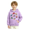 thumbnail image 2 of Coerni Girls Hoodie Cartoon Construction Truck Graphic Sweatshirt Funny Print Kids Trendy Hooded Pullover Spring Fall Casual Wear, 2 of 6