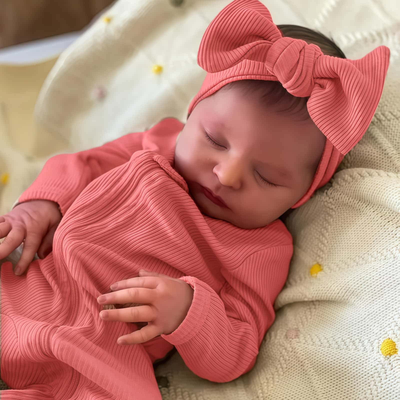 20 Inch Laura  Lifelike Soft Cloth Body Reborn Baby Doll - Realistic Hand Painted Facial Features Real Baby Doll - Gift for Kids Age 3+