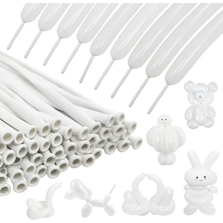 ZHUYING 260 Long Balloons 200 Pack Black Twisting Animal Balloons Thickening Latex Modeling Long Magic Balloons for Animal Model Halloween Weddings Birthdays Festival Party Decorations