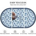 thumbnail image 4 of Oval Tablecloth 60 x 102 Inch, Blue Vintage Floral Oval Table Cloth, Waterproof Wrinkle Free Oval Table Cover for Indoor Outdoor Kitchen Dinning Room, 4 of 6