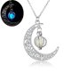 thumbnail image 2 of Collar de cadena de clavícula con colgantes luminosos de Halloween, 2 of 5